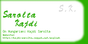 sarolta kajdi business card